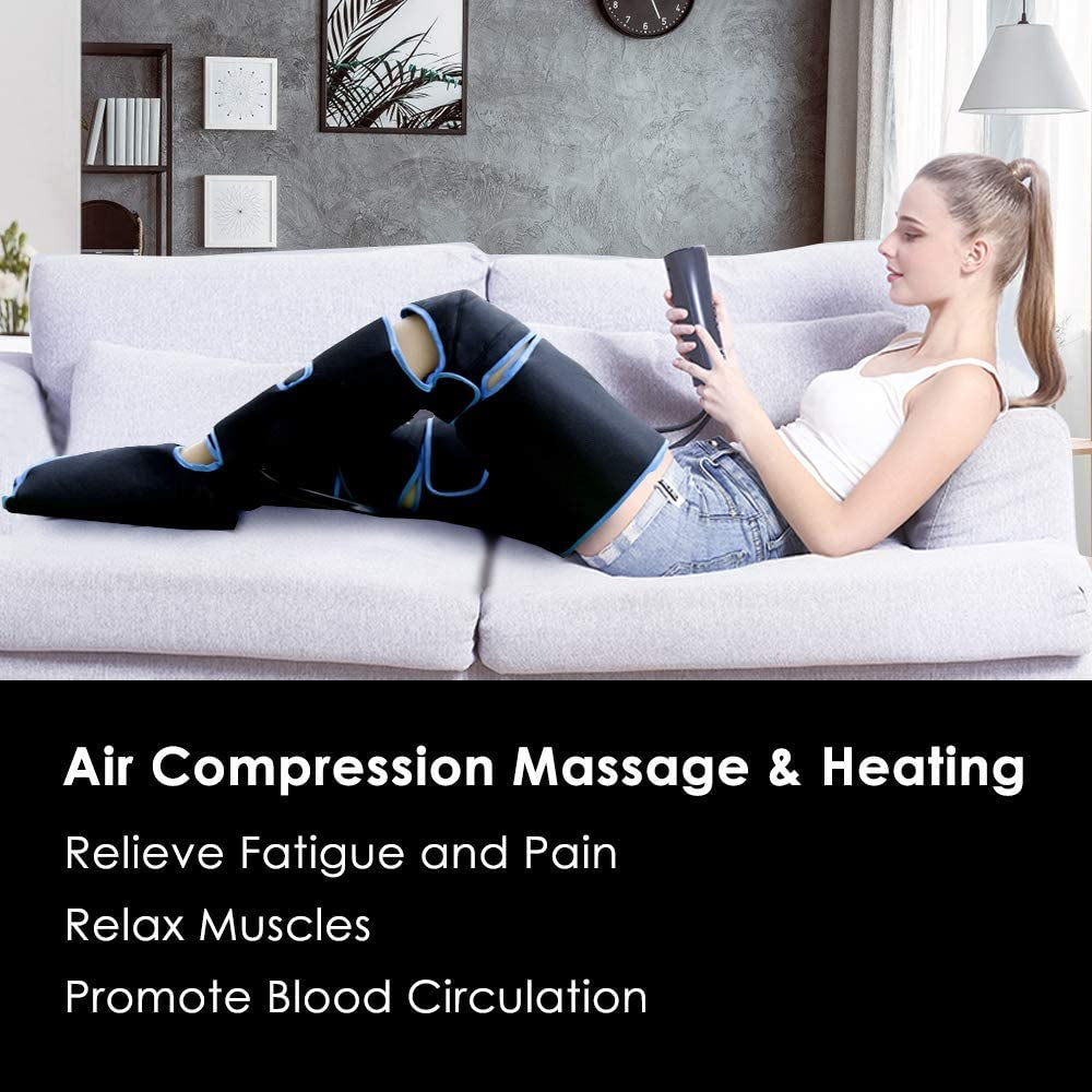 360° Foot Air Pressure Leg Massager Promotes Blood Circulation, Body Massager, Muscle Relaxation, Lymphatic Drainage Device 2023