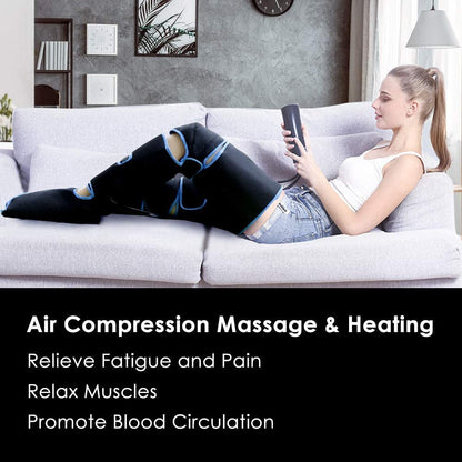 360° Foot Air Pressure Leg Massager Promotes Blood Circulation, Body Massager, Muscle Relaxation, Lymphatic Drainage Device 2023